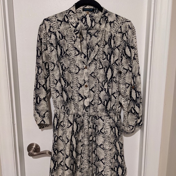 CALS Snakeskin Print Drawstring Dress - Picture 2 of 10
